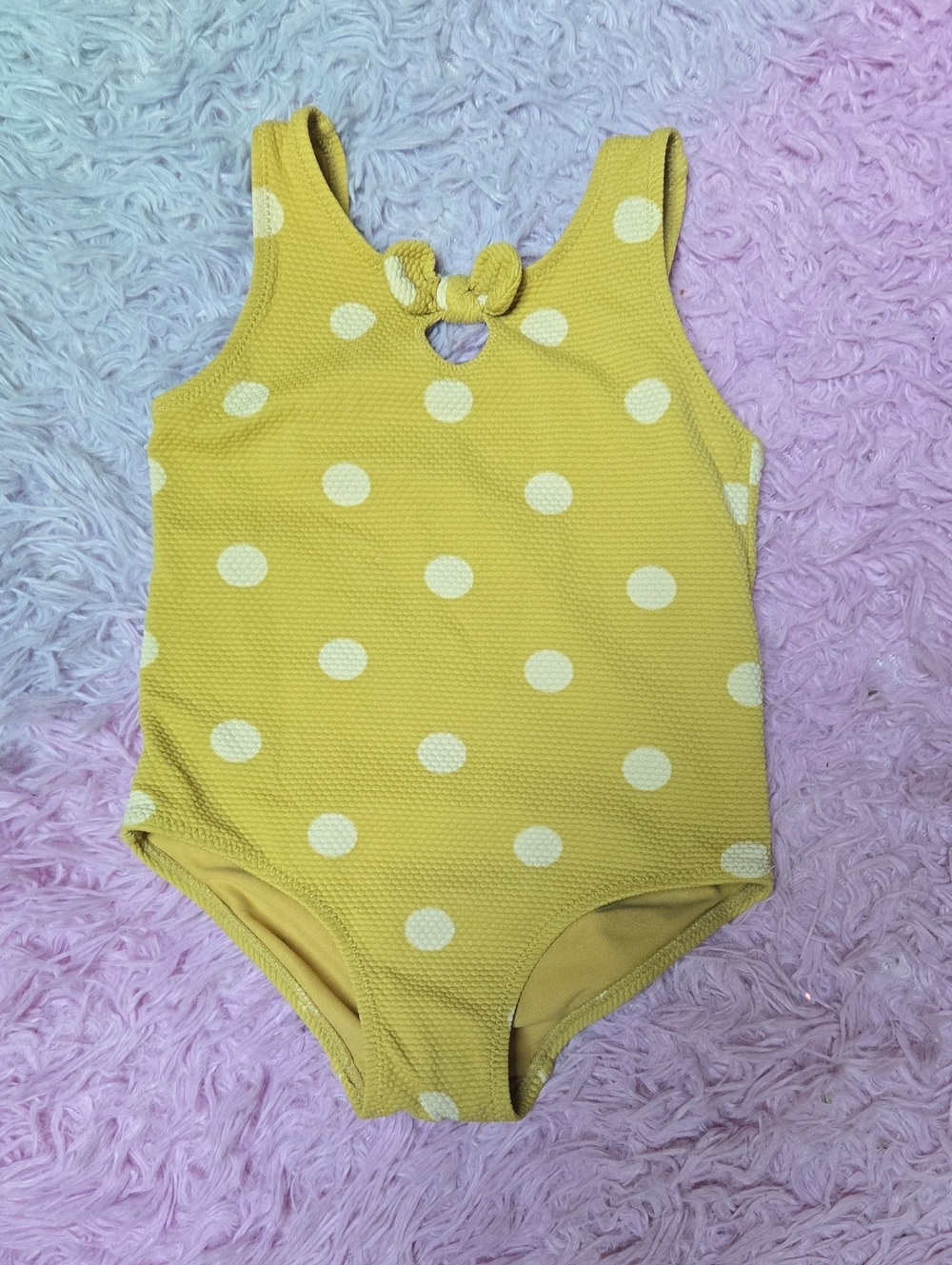 H&M Yellow Polka Dot One-Piece Swimsuit